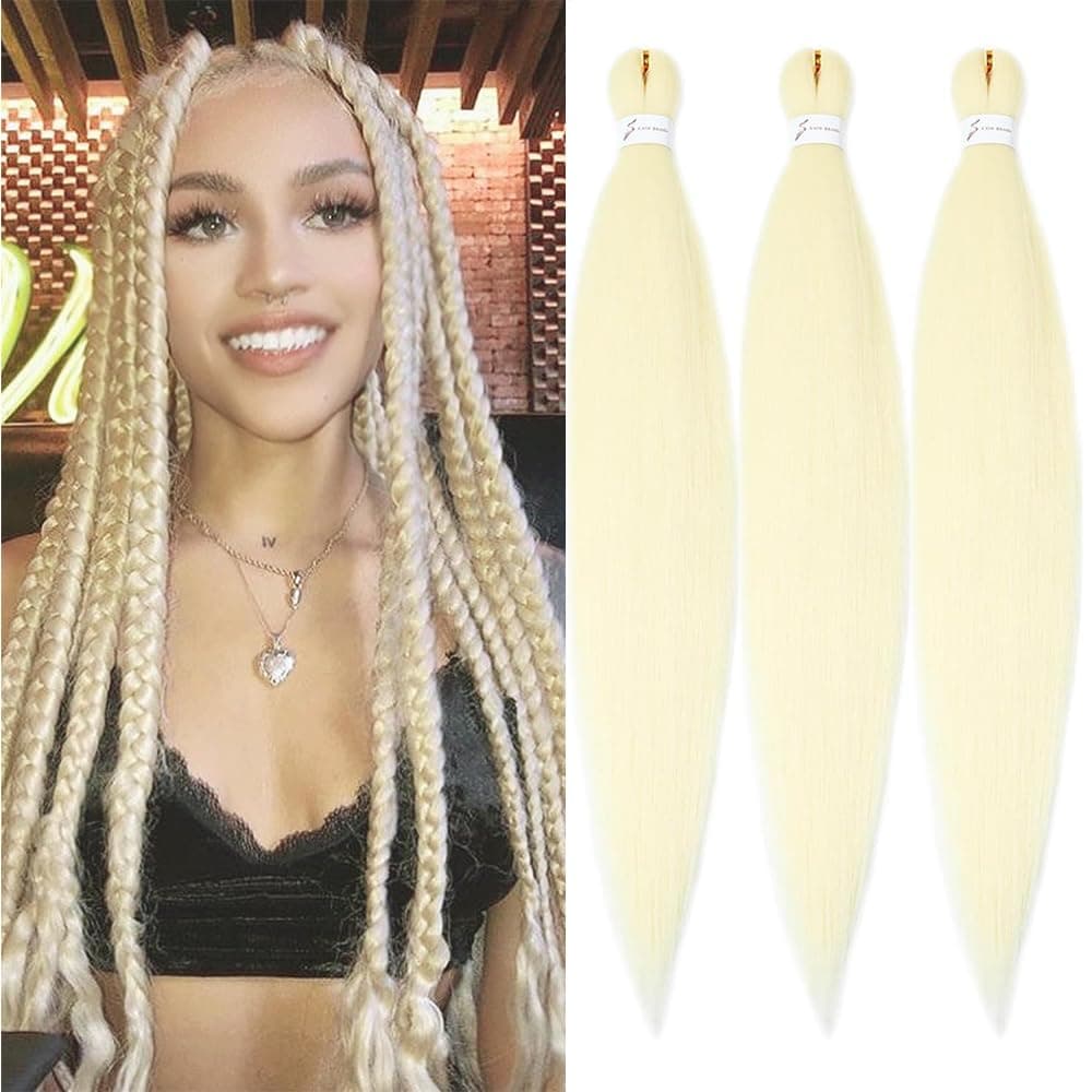 YDDM Capelli Per Treccine Africane Rubio Extension Treccine Texture Yaki Easy Install per Principianti 26 Pollici 3 Pezzi Capelli Leggeri e Naturali per Box Braids, Twist e Crochet