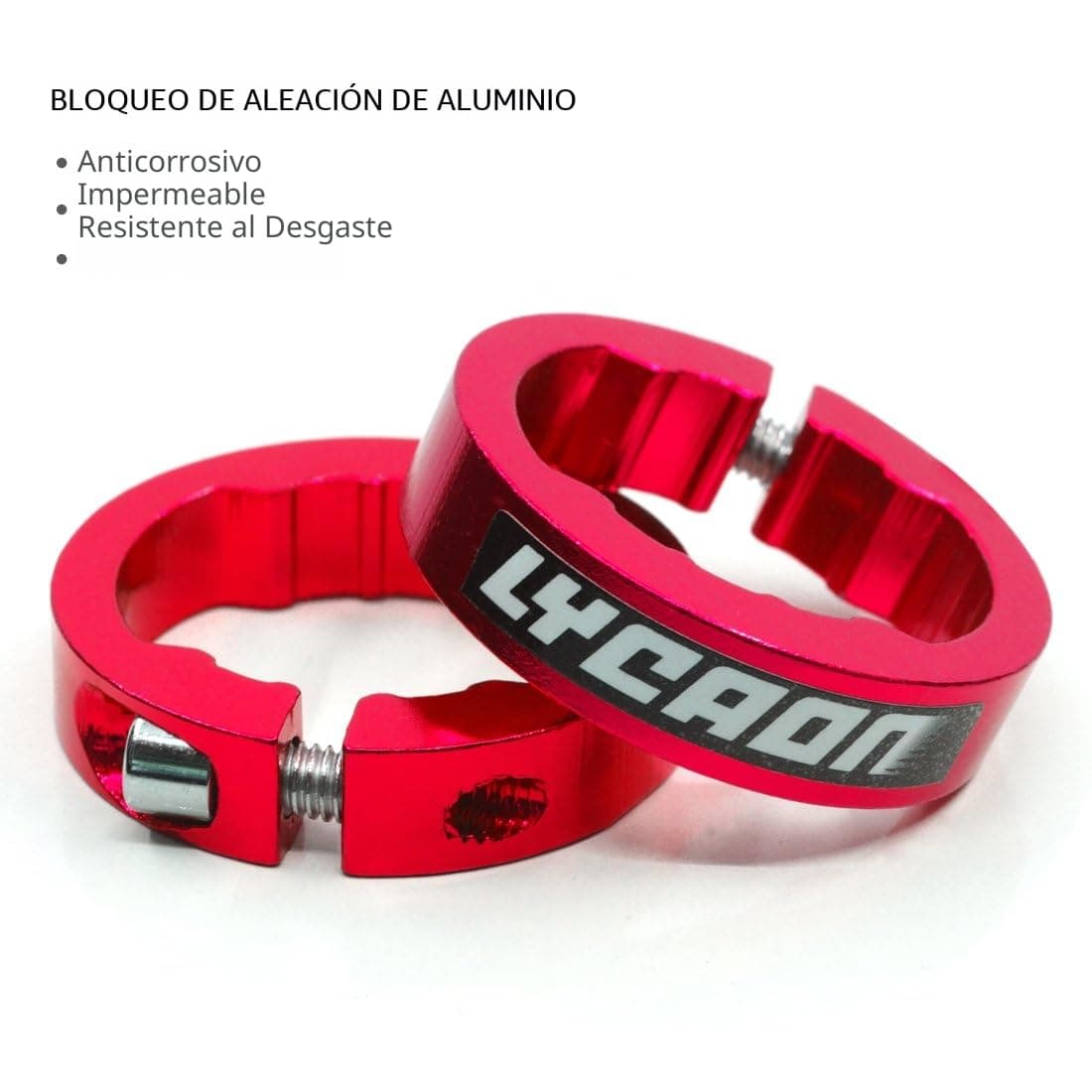 LYCAON Manillares para Bicicletas, Goma Antideslizante, con Bloqueo de Aluminio, para bicletas Scooter, Cruiser, Urban, triciclos, de montaña, Carretera, MTB, BMX y Plegables, Azul — view 6
