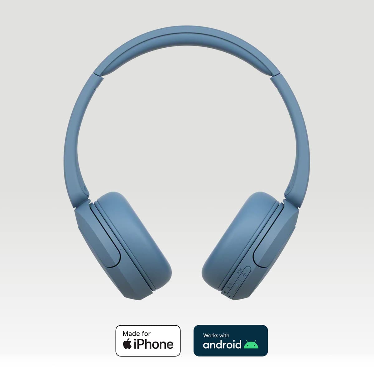 Sony WH-CH520 Auriculares de diadema inalámbricos Bluetooth, diseño ligero, 50 h de batería, carga rápida, ecualizador, llamadas nítidas, iOS y Android - Azul — view 2