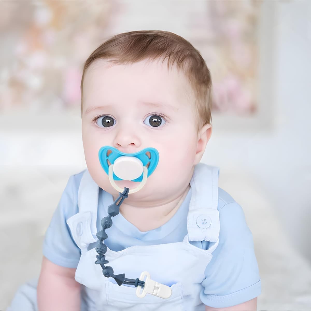 PandaEar Pack de 8 Correas para Juguetes de Bebé y Clips de Chupete de Silicona, Correas Arnés para Mordedor de Chupete de Dinosaurio y Clips Sujetadores de Chupete para Niños y Niñas — view 3