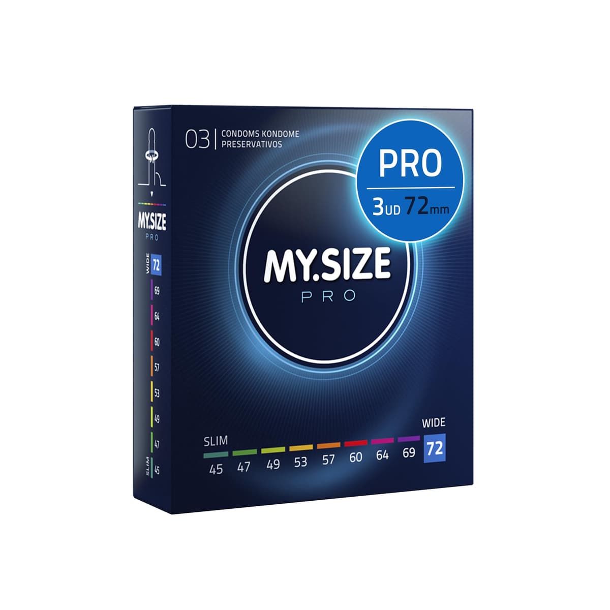 MY.SIZE PRO Condones ÉLITE, talla 5, 60 mm, XL, 10 piezas - Látex Vytex extra puro, fácil de abrir — view 47