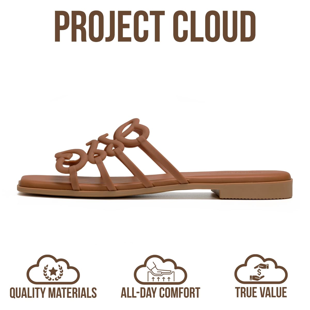 Project Cloud Womens Sandals with Memory Foam - Eco Crafted Leather Sandals for Women 2026 - Flats - Non Slip & Comfortable Sandals Women (Lisa) — view 2