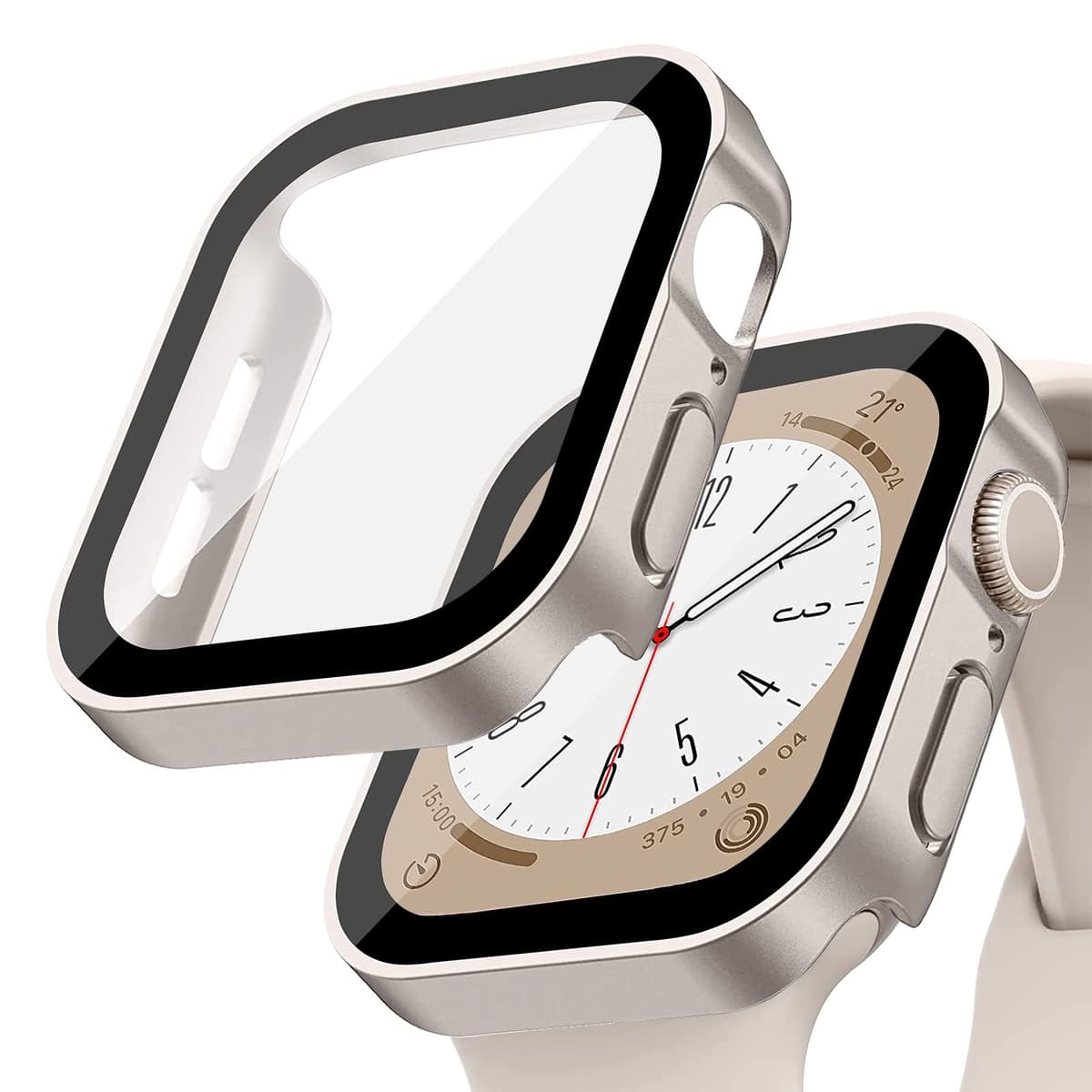 Hard PC Waterproof Case for Apple Watch Case 42mm 46mm 40mm 44mm 41mm 45mm, Built-in Tempered Glass Screen Protector, Ultra-Thin HD Full Protective Cover for iWatch Series 11 10 9 8 7 6 5 4 SE 3/2/1 — view 16