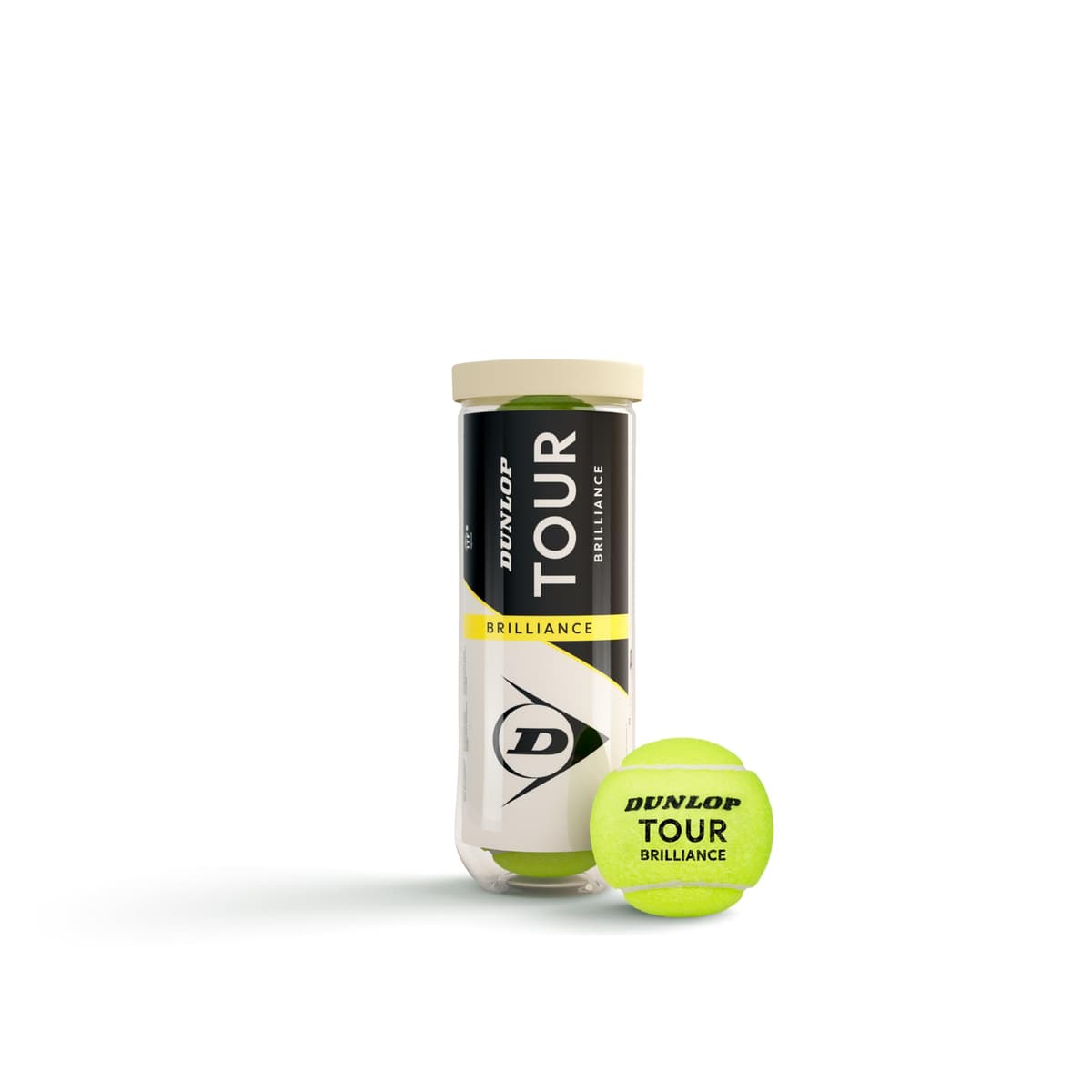 Dunlop Pelota de Tenis Tour Brilliance: para Todas Las Superficies (3 Pelotas)