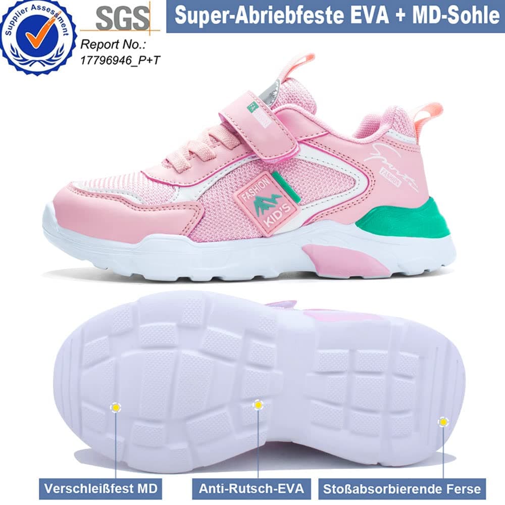 Zapatillas Niña Niño Zapatillas de Deporte para Niños Niñas Sneakers Transpirable Cómodos Zapatos Casuales Antideslizante Sneakers Unisex-niños 26EU-37EU — view 4