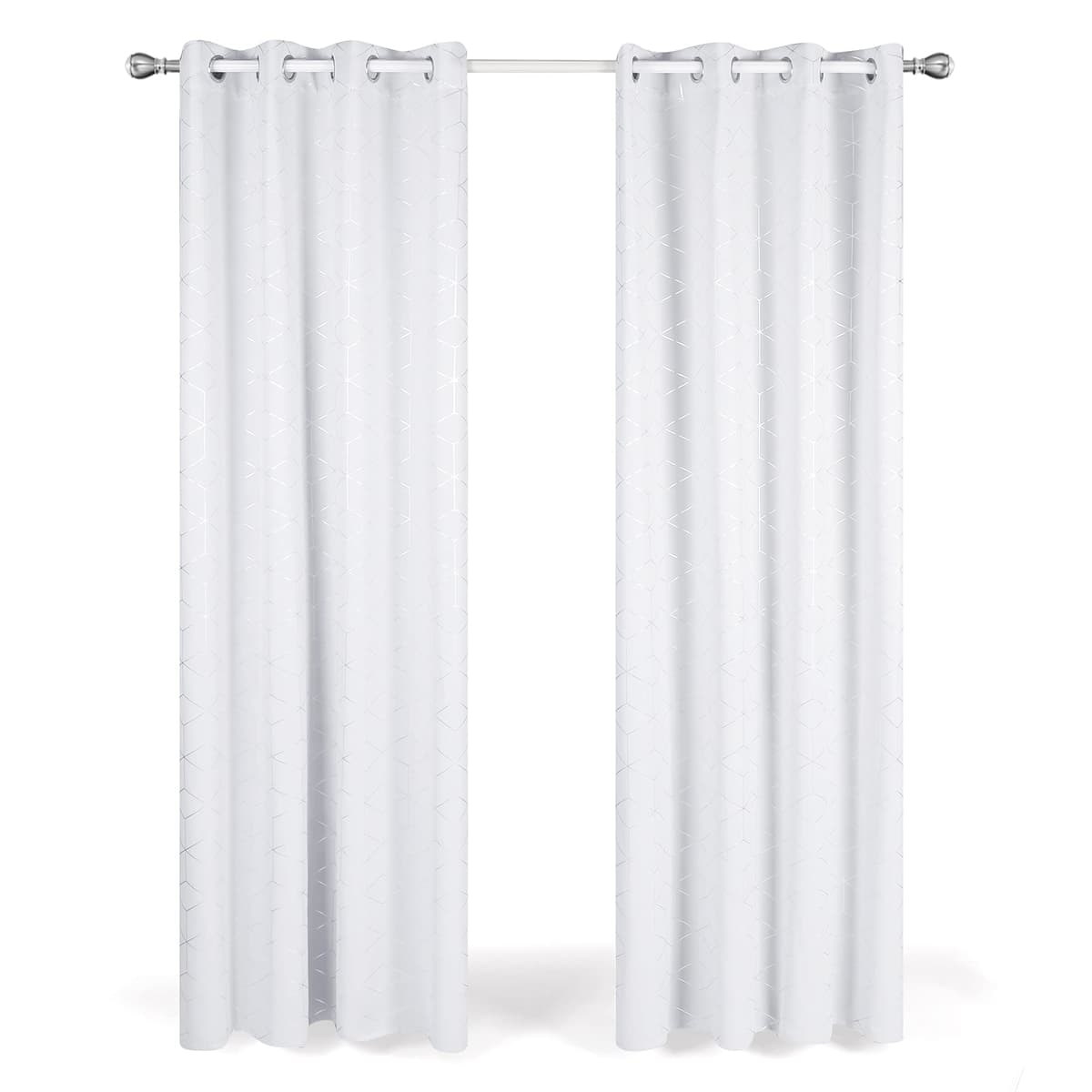 Deconovo Blackout Curtains, Modern Sky Blue Curtains for Living Room, Thermal Curtains, Ring Top Curtains, Noise Isolating, 46" W x 72" H, Set of 2 — view 38