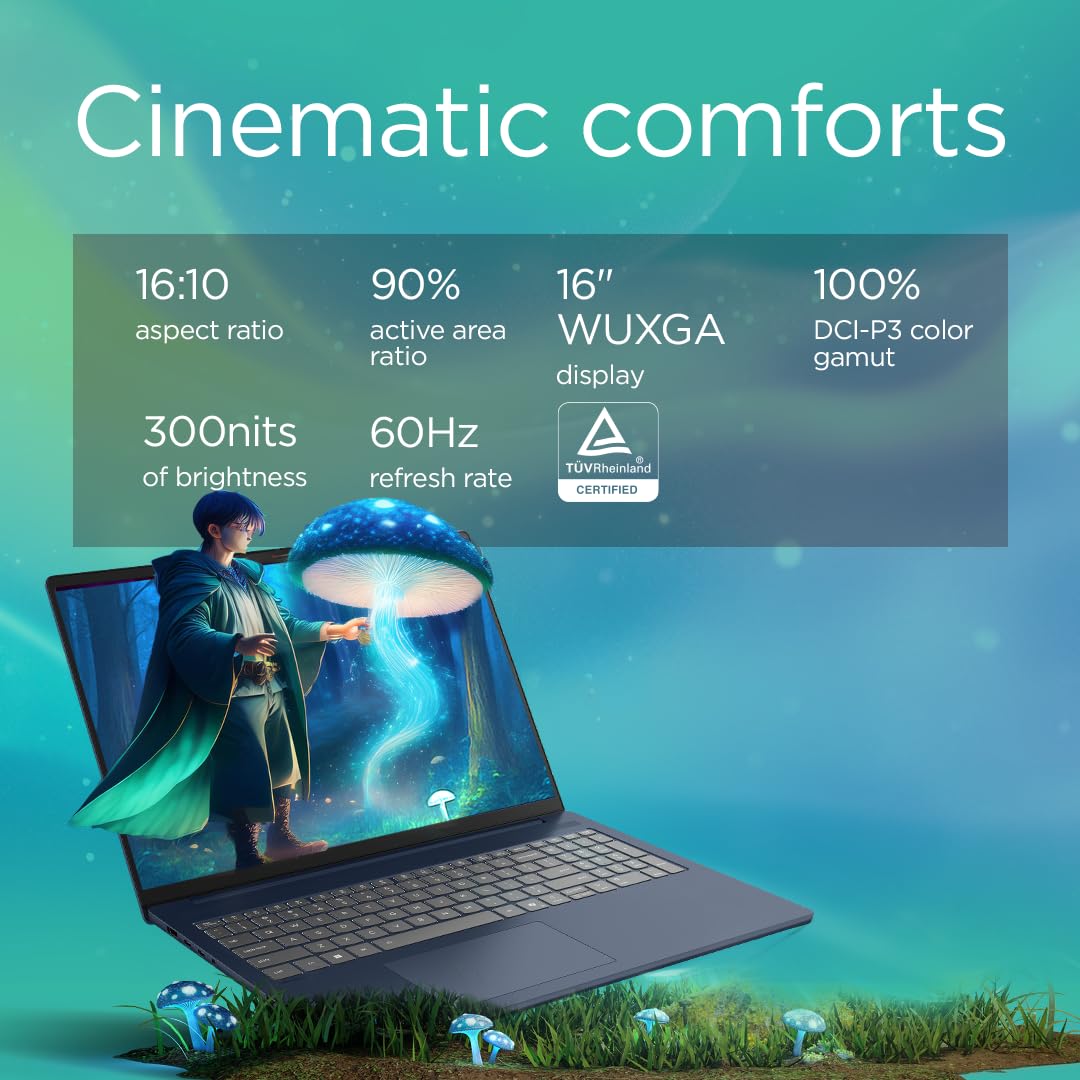 Lenovo IdeaPad Slim 5 | 16 inch WUXGA 1200p Laptop | Intel Core i5-13420H | 16GB RAM | 1TB SSD | Windows 11 Home | Cosmic Blue — view 2