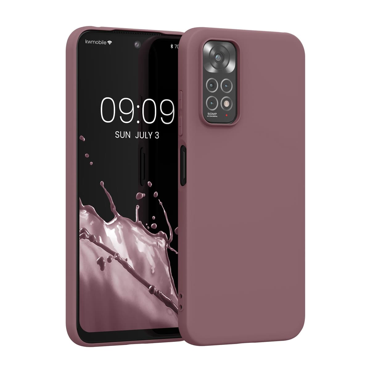 kwmobile Carcasa Compatible con Xiaomi Redmi Note 14 Pro 5G / Poco X7 Funda - Funda Ultrafina de TPU con Bordes elevados - Lavanda Metalizado — view 396