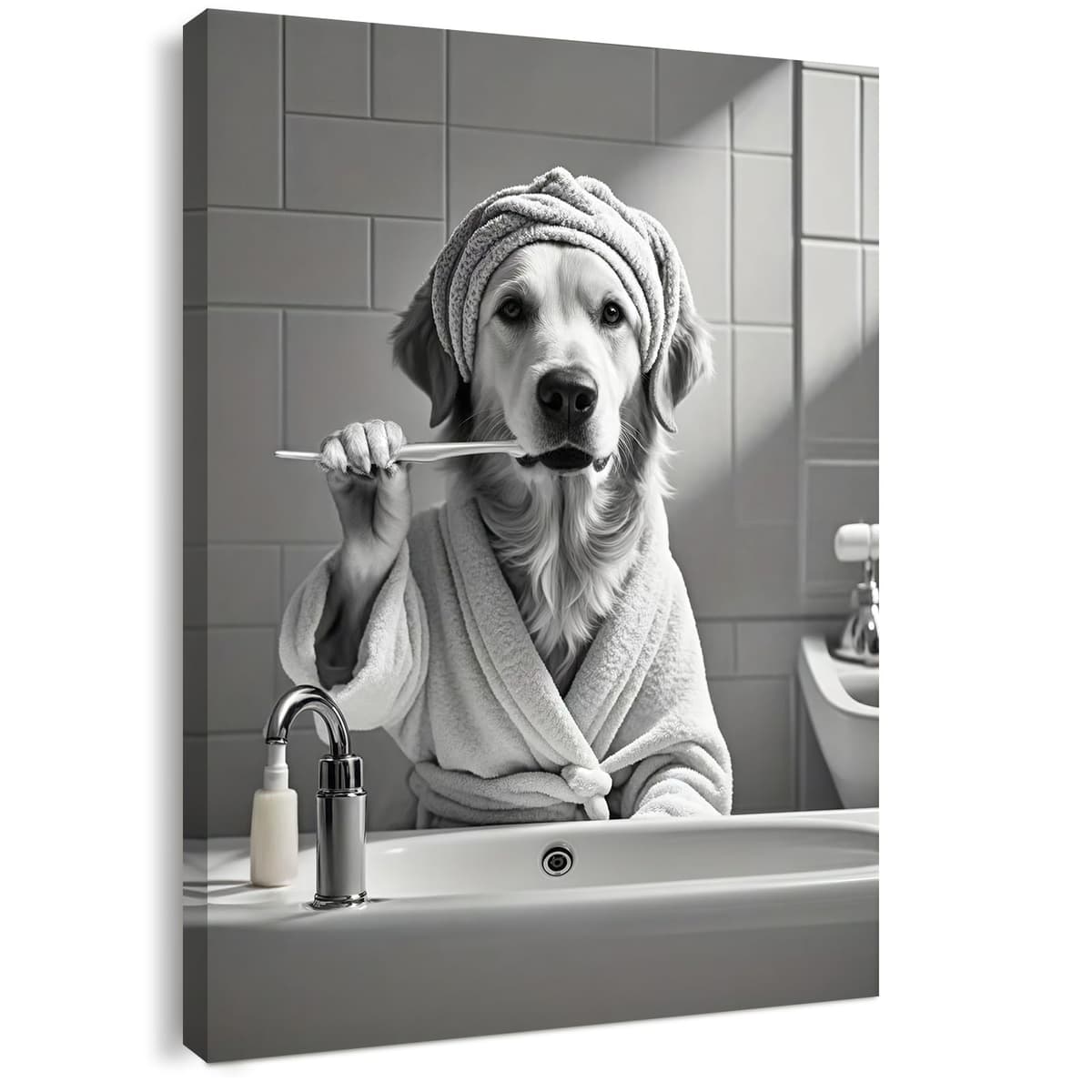 Qiukoo Wall Art Funny Giraffe Toilet Print – Framed Canvas Artwork for Bathroom Pictures and Decor, Waterproof Toilet Wall Art with Frame and Hanging Hooks, 12x16 Inch — view 14