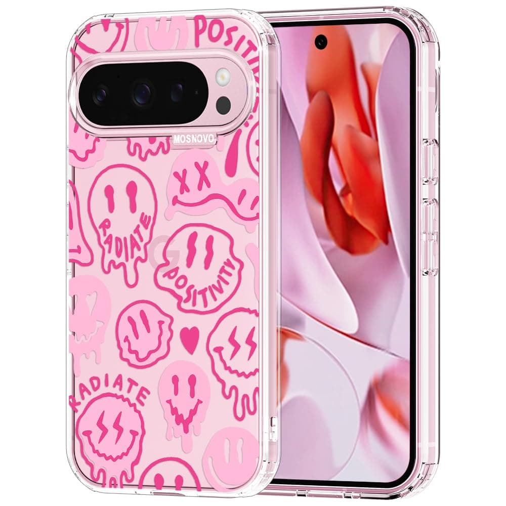 MOSNOVO Case for Google Pixel 9 & Pixel 9 Pro, [Buffertech 6.6ft Military-Grade Drop Protection] [Anti Peel Off Tech] Clear TPU Bumper Phone Case Cover Design - Eucalyptus — view 20