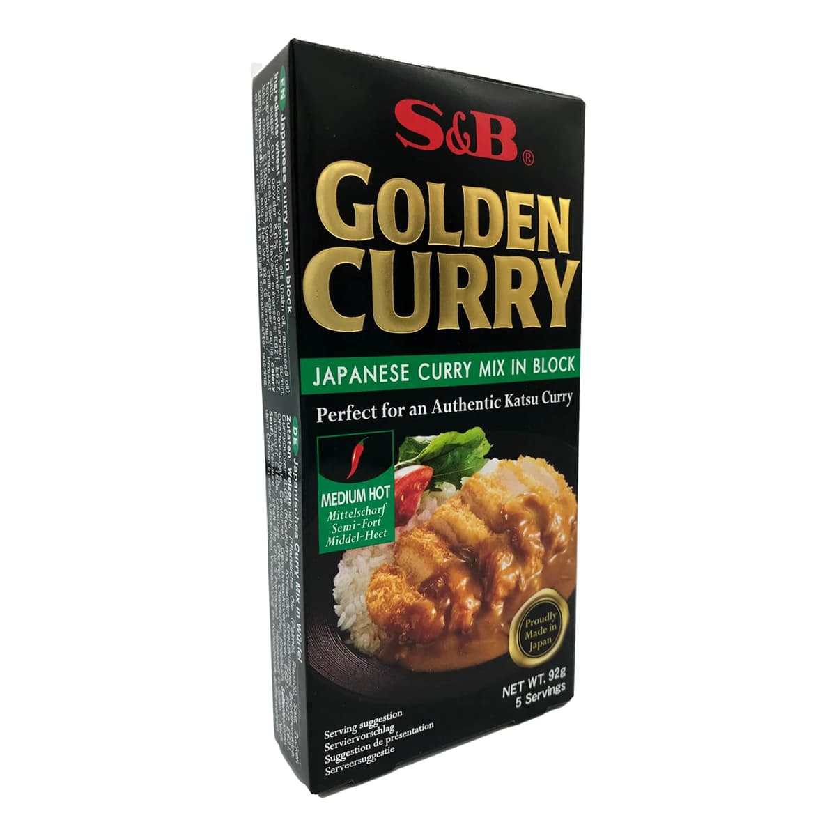 S&B Curry Japonés, Pastillas de Curry Spice, Sazonador Picante, Sabor Picante Medio, Condimento ideal para tus Recetas, 92 g (Paquete de 1) — view 2