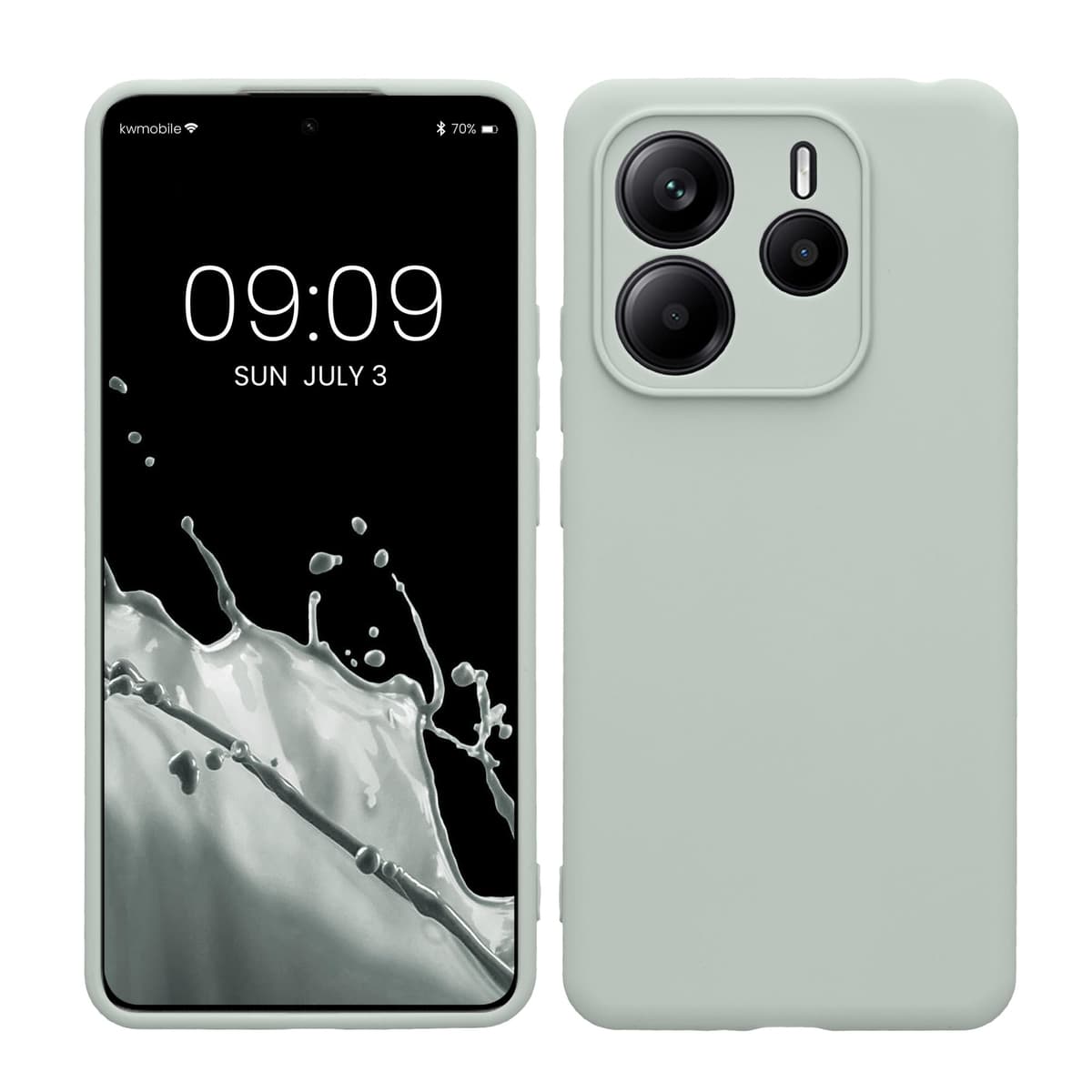kwmobile Carcasa Compatible con Xiaomi Redmi Note 14 Pro 5G / Poco X7 Funda - Funda Ultrafina de TPU con Bordes elevados - Lavanda Metalizado — view 74