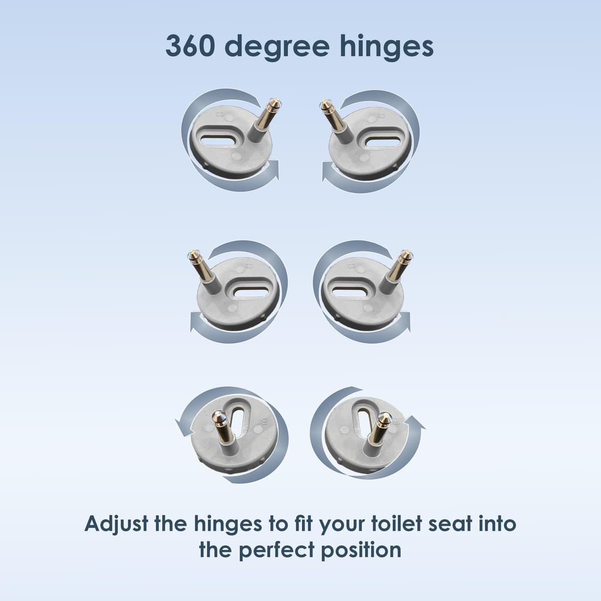AQUALONA® Premium Thermoplastic Toilet Seat Soft Close Hardwearing Seat with Two Button Hinge Release D Shaped Easy to Clean Simple Installation Top and Bottom Fittings (White - D Shape) — view 8