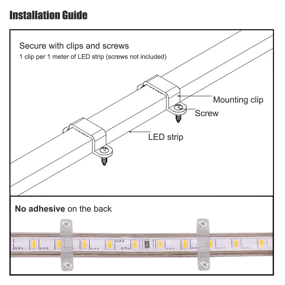 2m LED Strip AC 220V 240V IP65 Waterproof 3014 SMD 120LEDs/m Commercial Rope Light, Cold White Ribbon for Home Kitchen Cabinets Ceiling Garden Decoration UK Plug — view 6