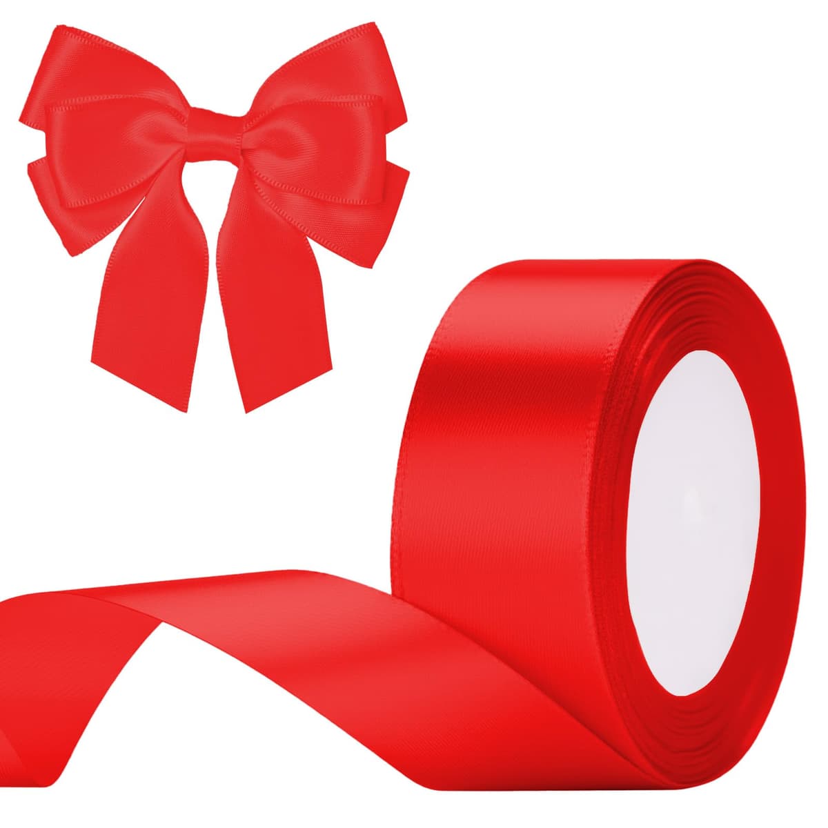 G2PLUS Baby Pink Satin Ribbons 10mm: Thick Fabric Gift Wrap Ribbons for Crafting, Party Decoration, 22m — view 54