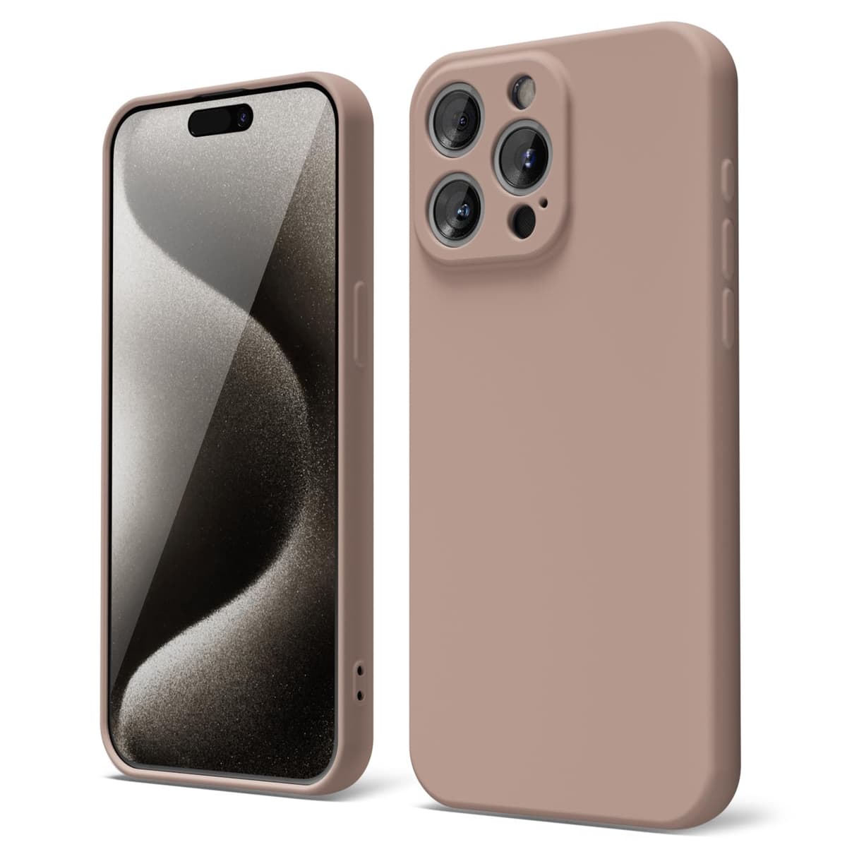 oakxco for iPhone 17 Pro Max Phone Case Liquid Silicone, Cute Thin Slim Grip Soft Rubber Gel for Women Men, Smooth Matte TPU Plain Solid Color Girly Simple Case with Camera Cover, Light Pink — view 602