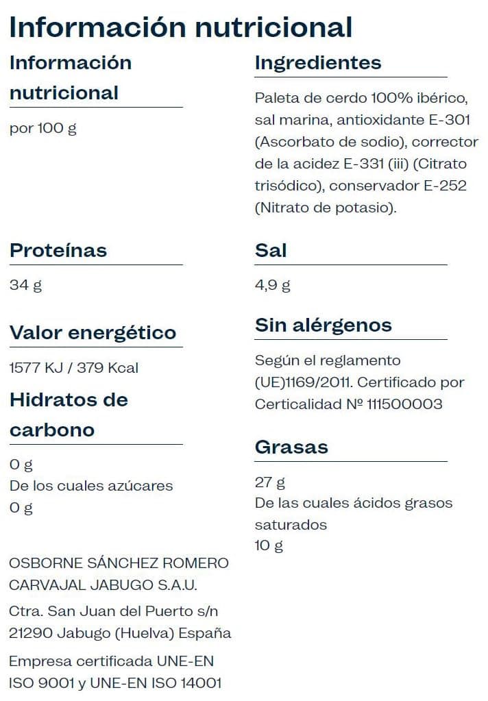 Cinco Jotas - Paleta de Bellota 100% Ibérico, tramo de 6 Kgs de peso — view 3