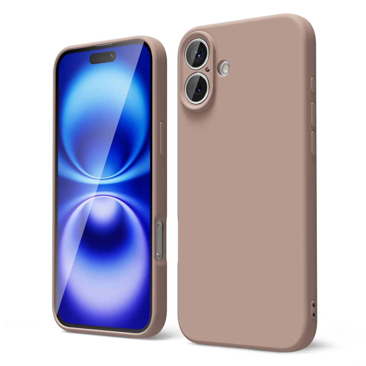 oakxco for iPhone 17 Pro Max Phone Case Liquid Silicone, Cute Thin Slim Grip Soft Rubber Gel for Women Men, Smooth Matte TPU Plain Solid Color Girly Simple Case with Camera Cover, Light Pink — view 1951
