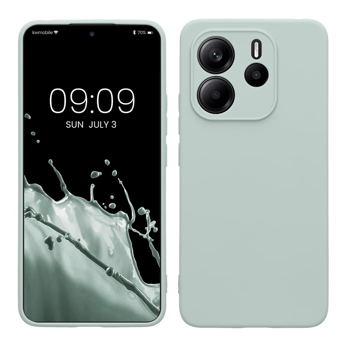 kwmobile Carcasa Compatible con Xiaomi Redmi Note 14 Pro 5G / Poco X7 Funda - Funda Ultrafina de TPU con Bordes elevados - Lavanda Metalizado — view 179