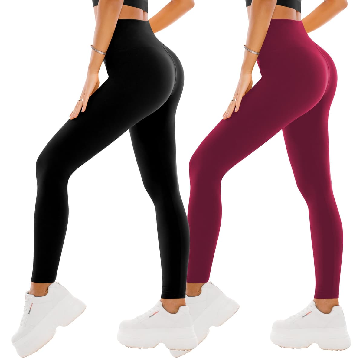SINOPHANT 2 Leggins Mujer Pantalon Yoga Mallas Deporte Leggings Suaves Elásticos de Cintura Alta Pilates — view 8