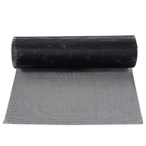 AggAuto Universal 40 inchx13 inch Car Grill Mesh - 100x33cm Aluminum Alloy Automotive Grille Insert Bumper 3x6mm Rhombic Hole, One of the Most Multifunctional Shape Grids Black — view 5