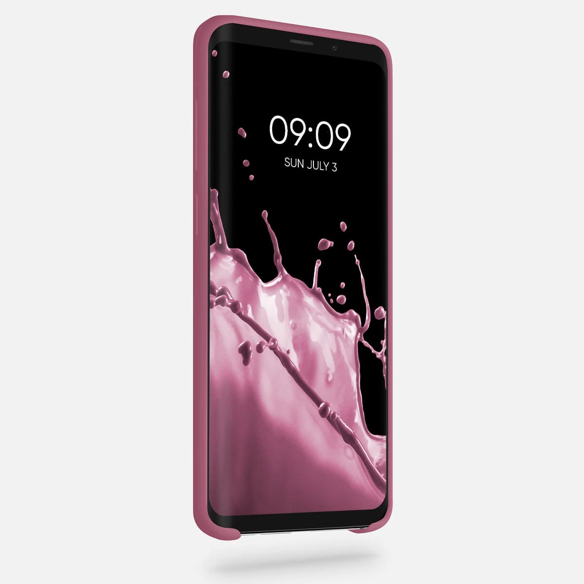 kwmobile Case for Samsung Galaxy S9 Plus Case - Soft Cover - Shockproof Silicone - Wireless Charging Dark Rose — view 2