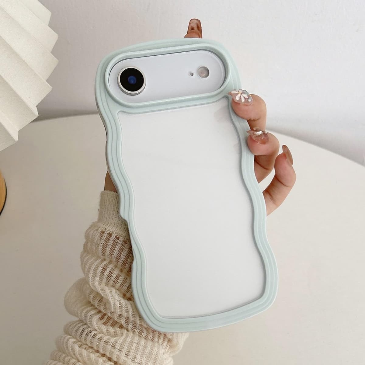 QLTYPRI Compatible with iPhone 11 Case, Cute Curly Wave Frame Clear Case for Girls Women, Transparent Soft Silicone TPU Bumper Shockproof Protective Phone Cover for iPhone 11 - Purple — view 107