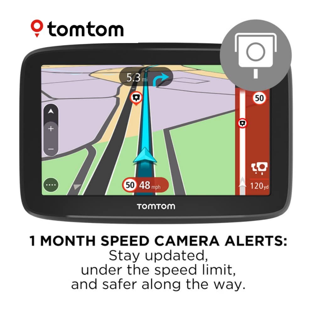 TomTom Car Sat Nav GO Classic, 5 Inch, with Traffic Congestion and Speed Cam Alert trial thanks to TomTom Traffic, EU Maps, Updates via WiFi, Integrated Reversible Mount — view 4