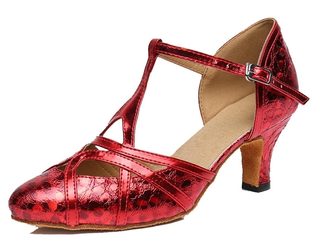T-Starp - Zapatos de baile latino sintéticos con purpurina para mujer, para bodas, bailes de baile latino — view 22
