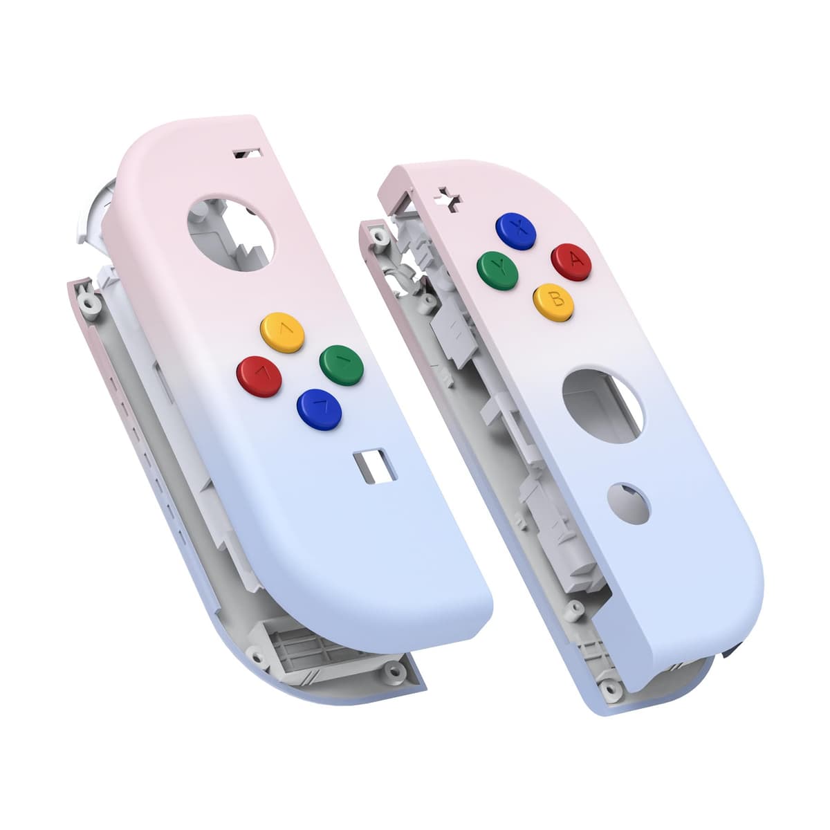 eXtremeRate Carcasa Joycon para Nintendo Switch & OLED Funda de Agarre Reemplazo Shell con Botones para Nintendo Switch Joycons OLED No Incluye Carcasa de Consola(Rojo Esmerilado) — view 26