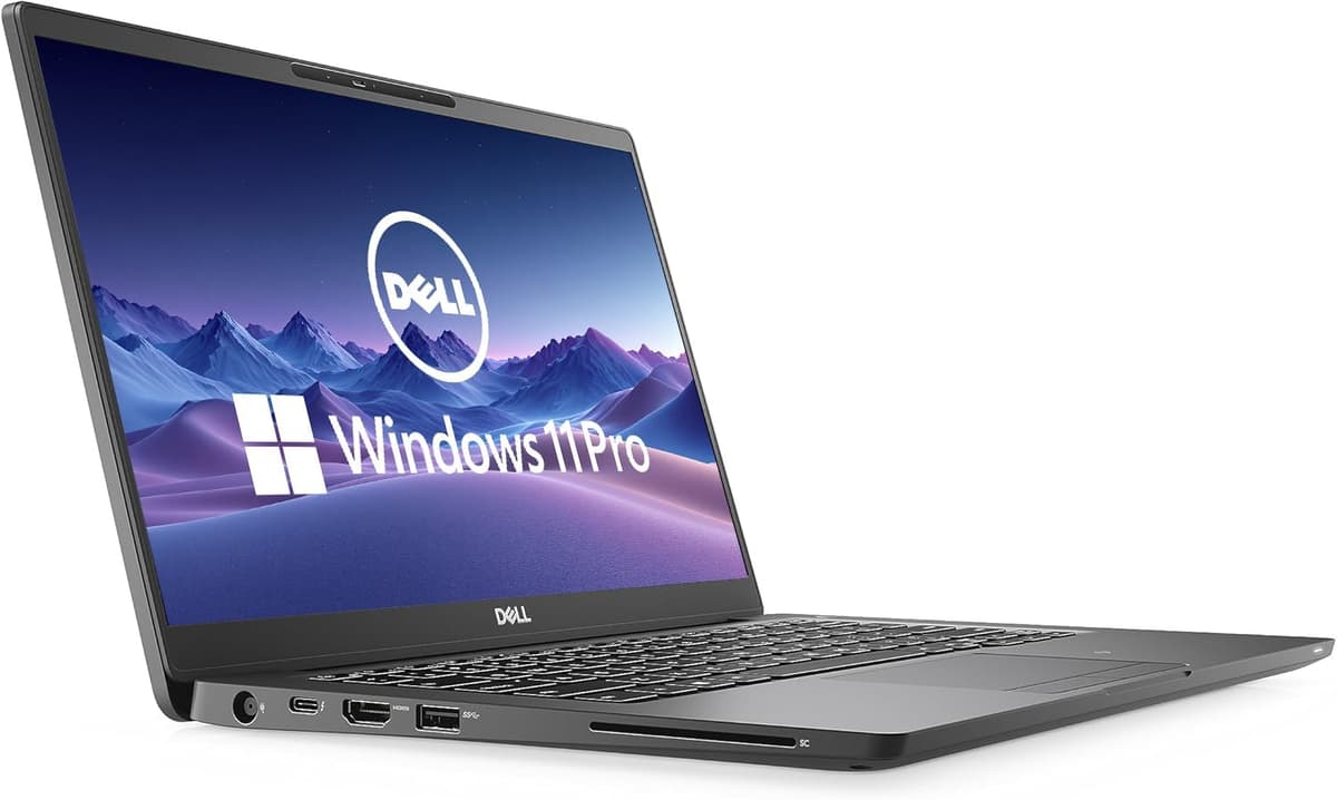 Dell Latitude 7400 Ordenador portátil profesional, 14 pulgadas FHD (1920 x 1080), Intel Core i7-8665, 8 GBRAM, SSD de 256 GB, cámara integrada, teclado americano QWERTY, Windows 11 Pro — view 3