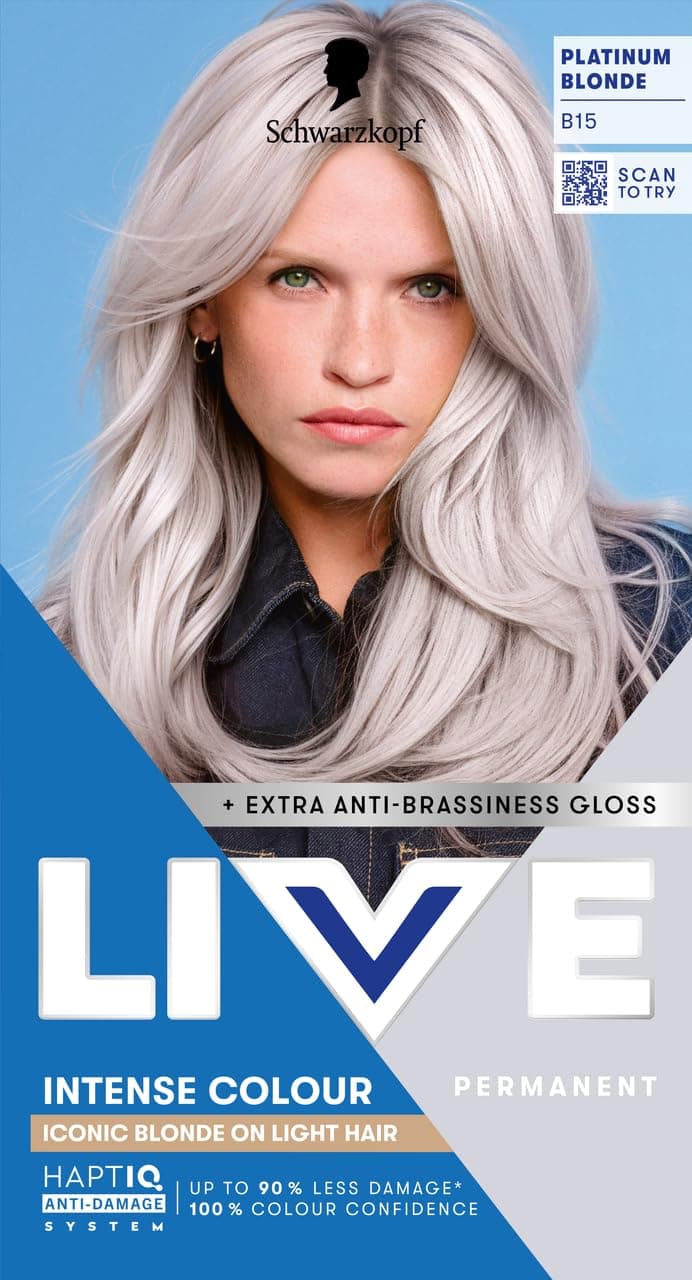 Schwarzkopf LIVE Intense Colour B11 Frosty Blonde, Long-lasting Permanent Blonde Hair Dye, For Lighter Hair, With Extra No-Brassiness Gloss — view 32