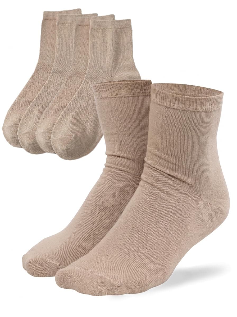 MILENA Calcetines Mujer Algodón Transpirables y Suaves Pack de 3 Pares Sin Costuras Cómodos y Elegantes para Uso Diario Regalo Mujer Talla Única — view 5