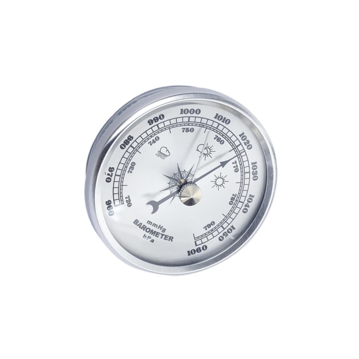 kesurpae Barómetro aneroide de Pared Empotrado, manómetro de presión atmosférica precisión, diámetro Interior 20 mm, manómetro presión atmosférica analógico Pared, Plata
