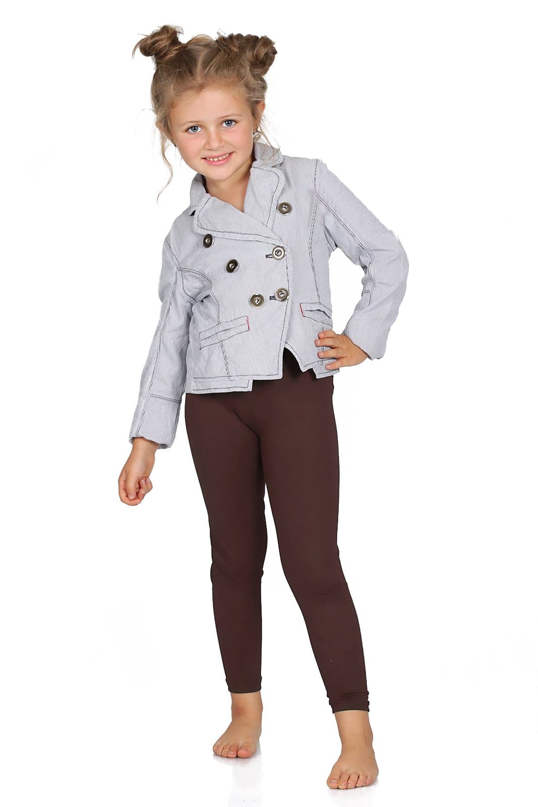 FUTURO FASHION Girls Children Full Length Plain Cotton Leggings Cycling Casual Wear Infant Trousers Leggings Solid Tights Pants for Kids — view 6