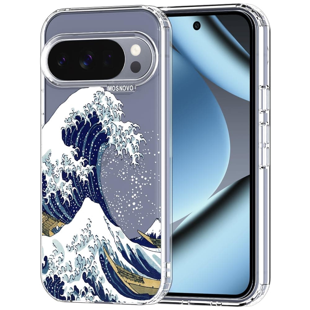 MOSNOVO Case for Google Pixel 9 & Pixel 9 Pro, [Buffertech 6.6ft Military-Grade Drop Protection] [Anti Peel Off Tech] Clear TPU Bumper Phone Case Cover Design - Eucalyptus — view 25