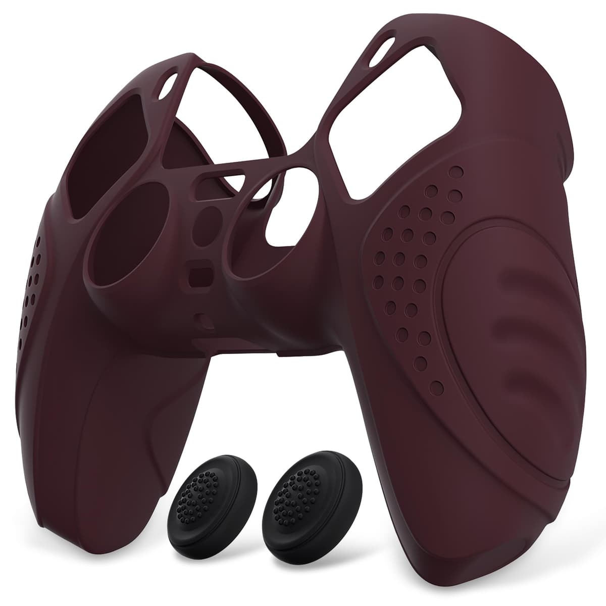 eXtremeRate PlayVital Funda de Silicona para ps5 - Carcasa Protectora Suave y Antideslizante con 2 Tapas de Joystick, Compatible con DualSense, Accesorio para ps5 (Edición Guardian-Malva Violeta) — view 10