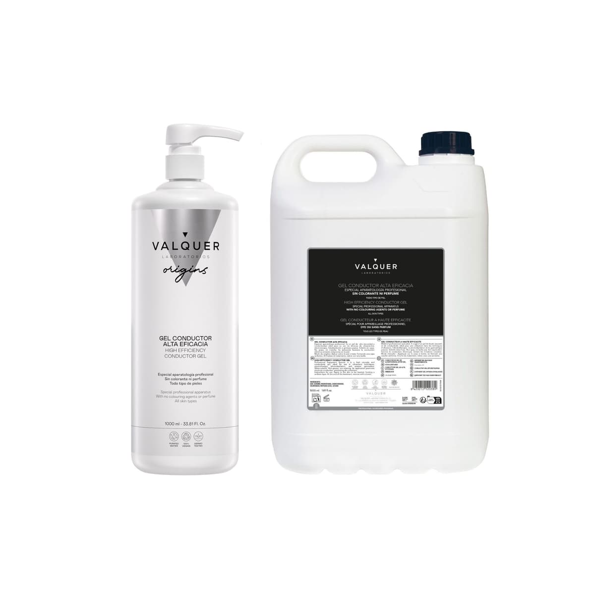 VALQUER Gel Conductor de Ultrasonidos Facial y Corporal | Uso Profesional en Radiofrecuencia, Depilación Láser, Microcorrientes, IPL y Cavitación | Base Agua, Incoloro e Inoloro | 1 L — view 9