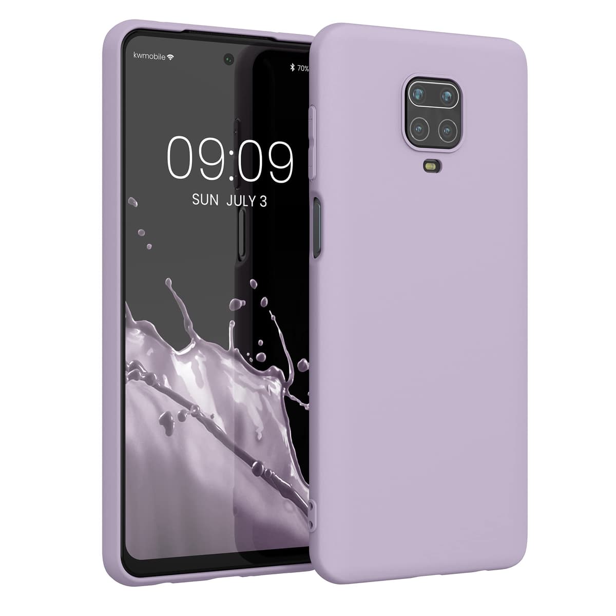 kwmobile Carcasa Compatible con Xiaomi Redmi Note 14 Pro 5G / Poco X7 Funda - Funda Ultrafina de TPU con Bordes elevados - Lavanda Metalizado — view 360