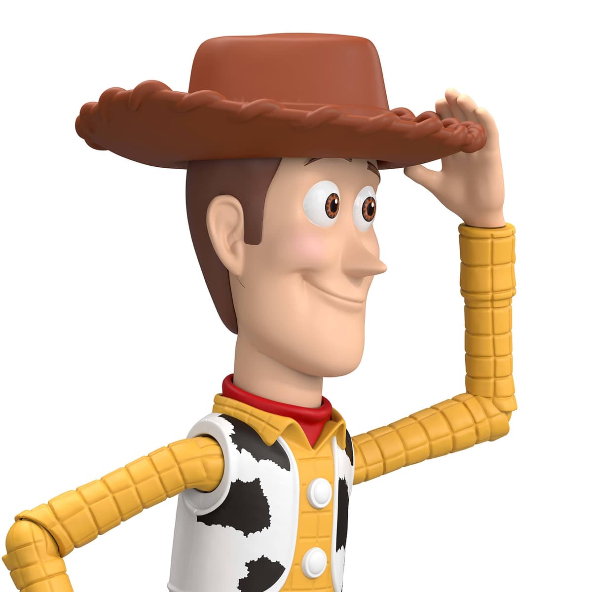 Mattel Disney Pixar Toy Story 5 Woody Figura de acción de 23,36 cm del Sheriff Vaquero, 14 articulaciones móviles, diseño Fiel a la película, Sombrero de Quita y pon, JKV14 — view 5
