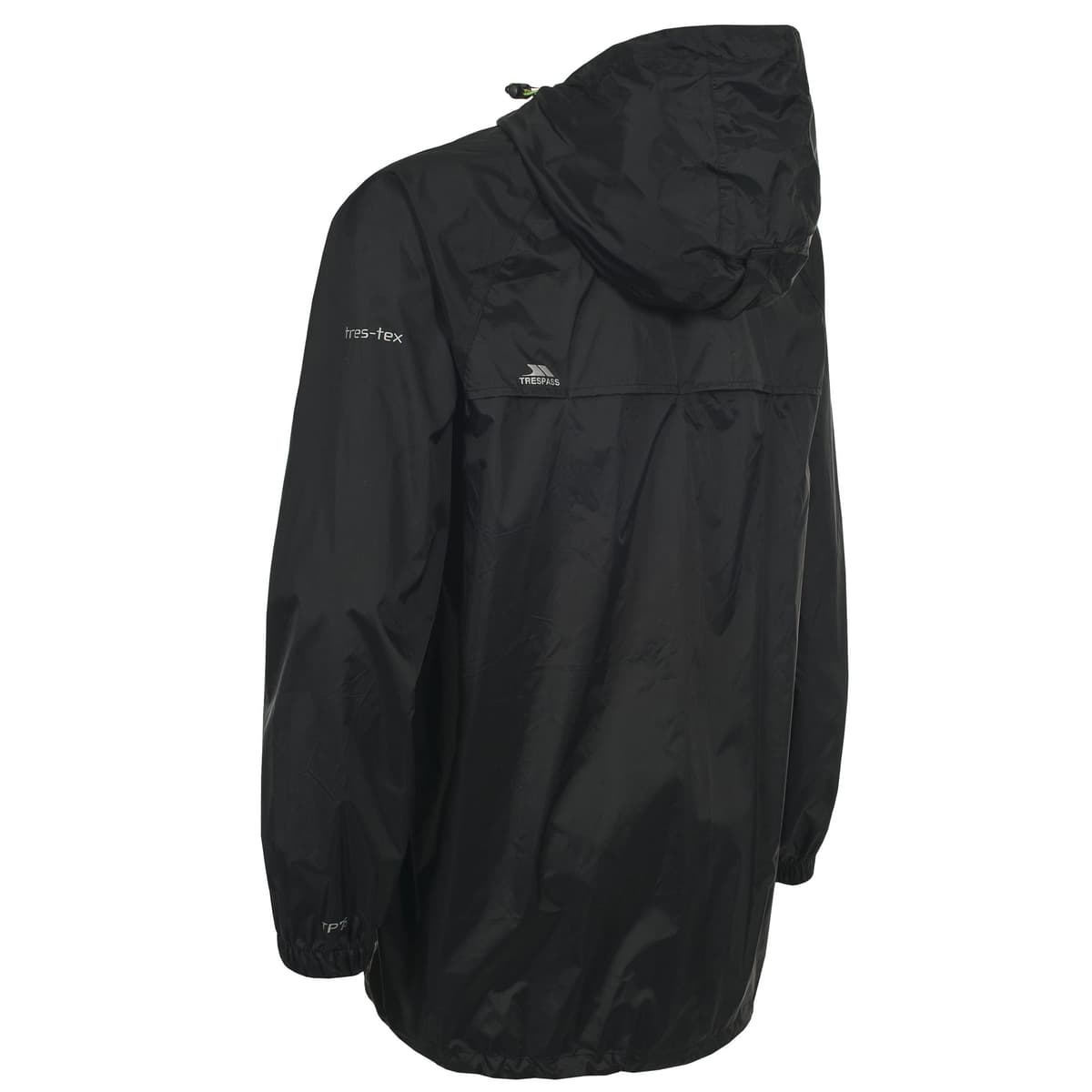 Trespass Adults Waterproof Jacket Qikpac - Lightweight Packaway Raincoat, 2 Zip Pockets, Full Body Front Zip, Adjustable Hood, Storm Flap, Ventilated Back, Foldable Packs in Pouch — view 5