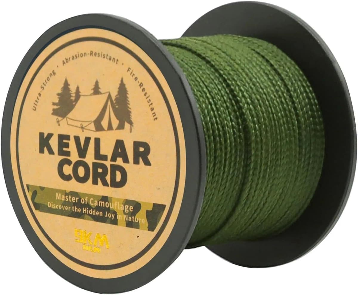 9KM DWLIFE Cuerda de pesca trenzada Kevlar Resistencia superior a la tracción y alta resistencia a la abrasión Resistente a la llama Cuerda multiusos 150 lb-1000 lb Cuerda de cometa/Herramientas al — view 8