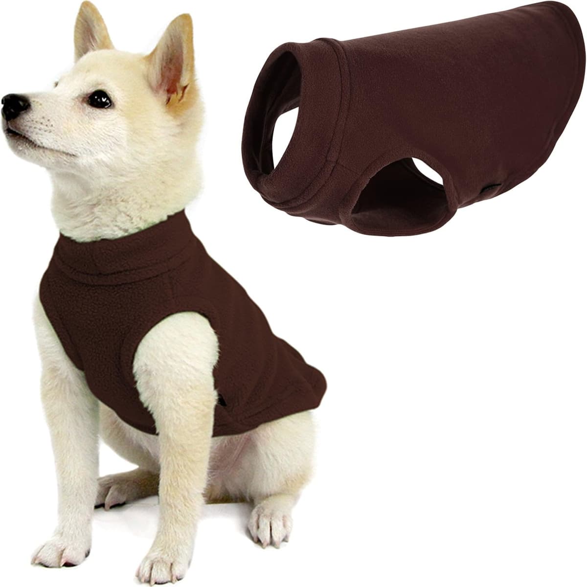 Gooby Stretch Fleece Pull Over Cold Weather Dog Vest, 2X-Large, Black — view 24