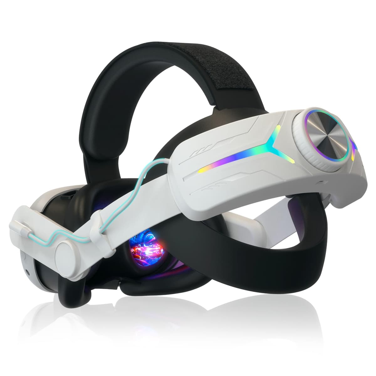 Eyglo Correa RGB Compatible Con Quest 3S - Repuesto Para Correa Elite Con Batería de 12000 mAh - Mayor Comodidad y Soporte - Accesorios de Realidad Virtual - Prolonga el Tiempo de Juego — view 8