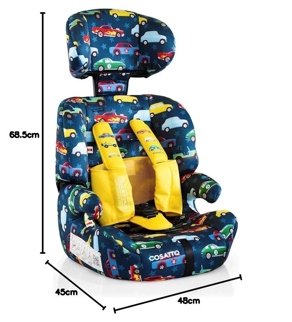 Cosatto Zoomi Toddler Car Seat & Booster Seat | 9 Months-12 Years | 5 Point Anti-Escape Harness, Adjustable Headrest, Removable Washable Covers - Forward Facing for Group 123 (Rev Up) — view 5
