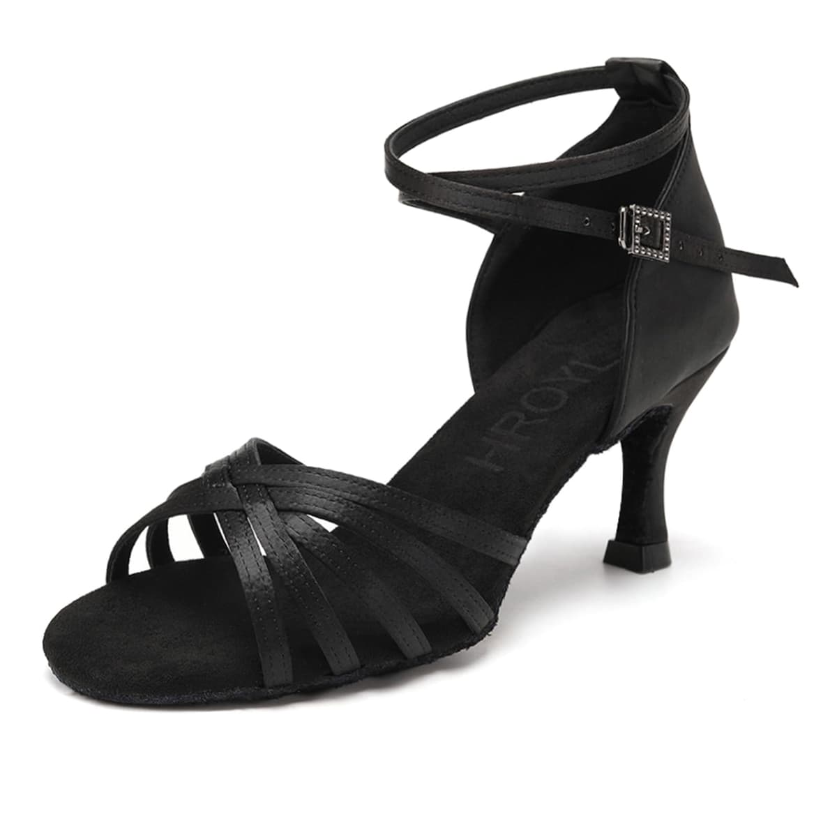 HROYL Zapatos de Baile/Zapatos Latinos de Satén Mujeres ES213