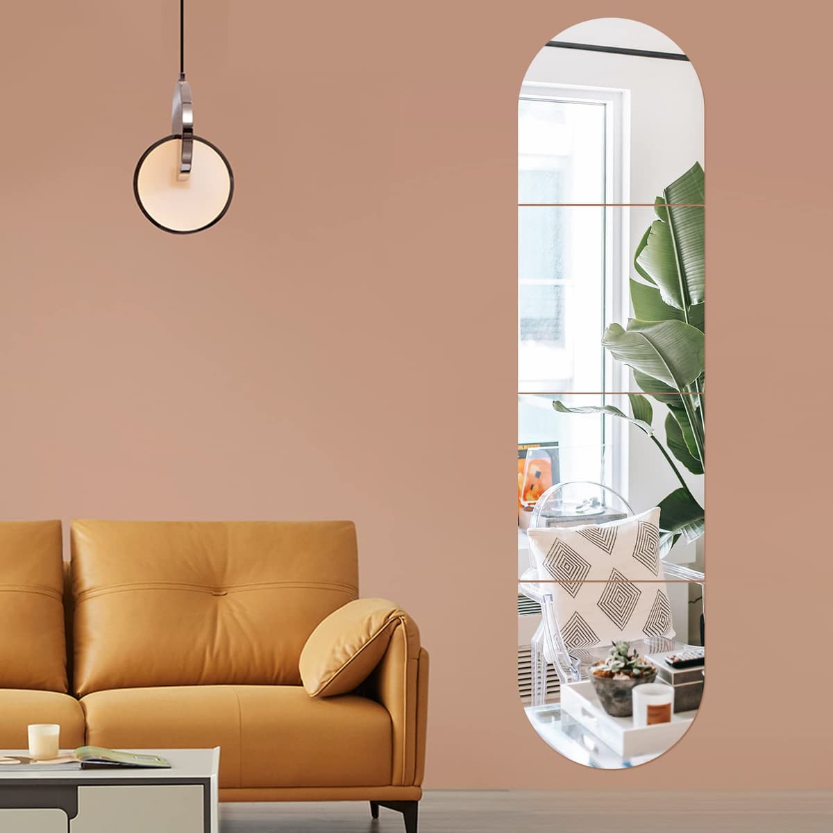 10 Pack Self Adhesive Mirror Tiles, 6 x 6inch(2mm Thick) Flexible Non Glass Stick on Mirror Stickers for Home Wall Decoration — view 12