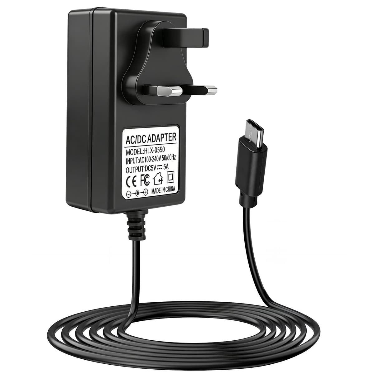 USB-C Power Supply UK Plug for Raspberry Pi 5, 27W 5V 5A Type C PD Power Adapter for Raspberry Pi 5 4GB/8GB/16GB and Most Phone,Laptop and Electronic Product
