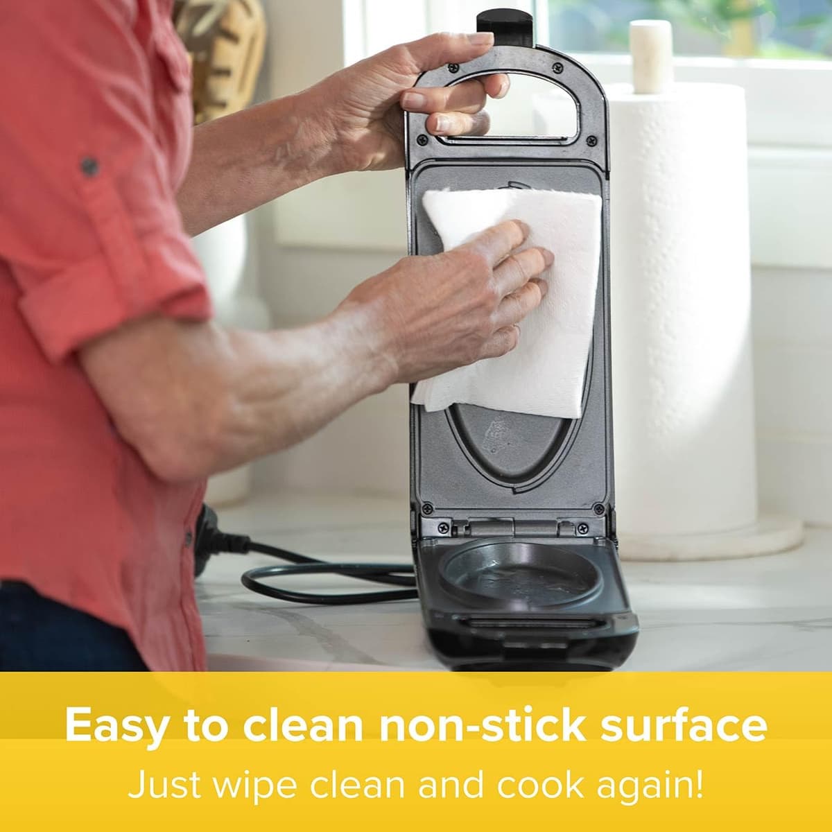 Drew&Cole 5 Minute CleverChef - 700W - Non-Stick Multicooker - Great for Steaks, Omelettes, Toasties, Pizzas & Dessert Maker - Free Recipe App - Quick Meals - Cool-Touch Handle & Auto Temp Sensor — view 5