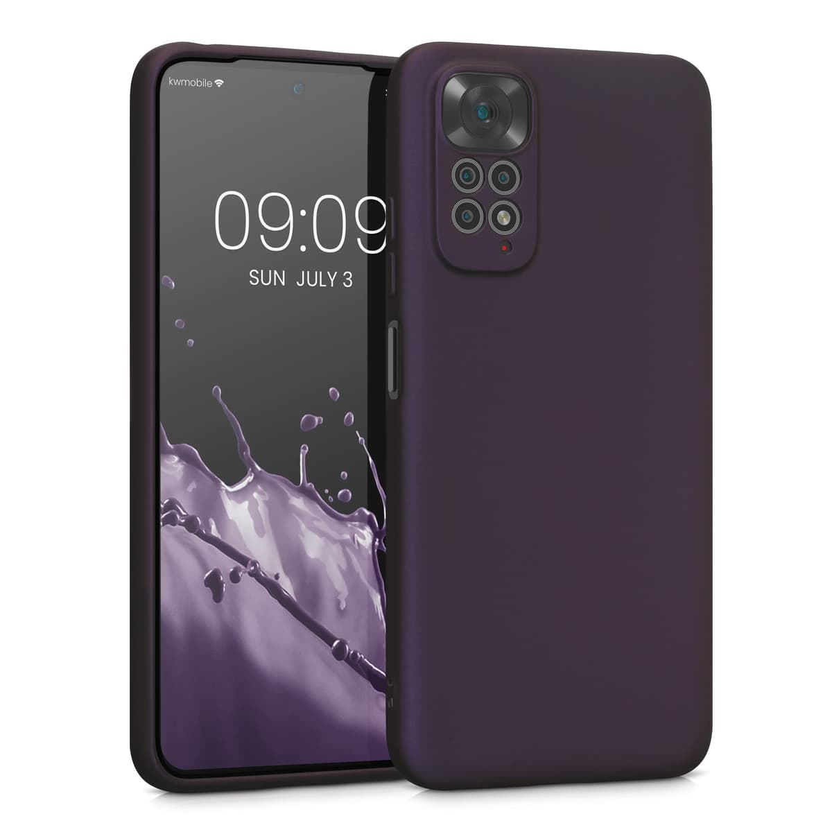 kwmobile Carcasa Compatible con Xiaomi Redmi Note 14 Pro 5G / Poco X7 Funda - Funda Ultrafina de TPU con Bordes elevados - Lavanda Metalizado — view 230